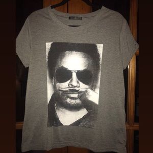 Gray Lenny Kravitz T-Shirt